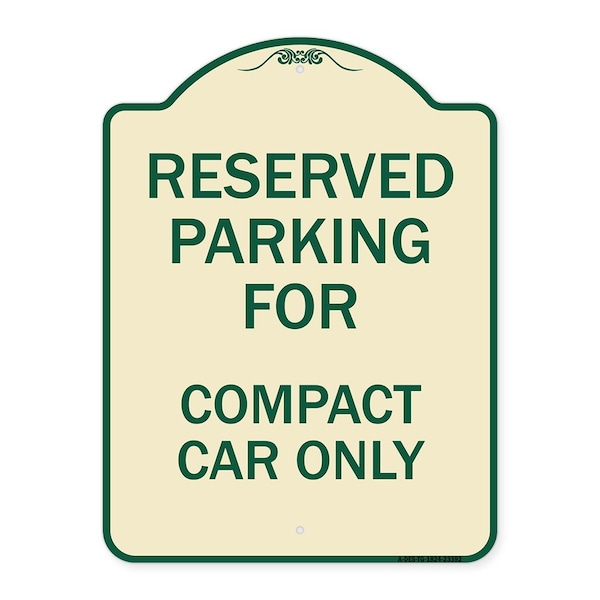 Signmission Parking Reserved for Compact Car Heavy-Gauge Aluminum Architectural Sign, 24" x 18", TG-1824-23392 A-DES-TG-1824-23392 - main